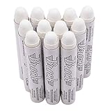 12 Pc Box White Markal B Paintstiks Crayon Mark Water Oil Dirt Extreme Temp Paint Stick Chalk for Auto Tire Construction Fabric Steel Lumber