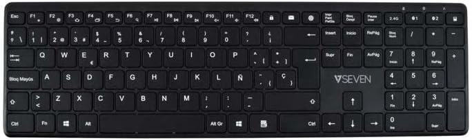 Ti luhur ka handap view of V7 KW550ESBT Bluetooth Keyboard