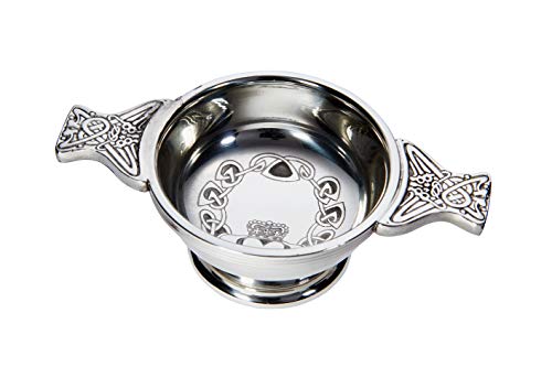 Wentworth Pewter - Small Claddagh Pewter Quaich Bowl with Customization
