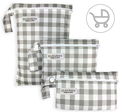 ESLESGREEN Bolsa de Pañales 3 pcs, Bolsa Impermeable para muda bebé - Organizador ropa bebé