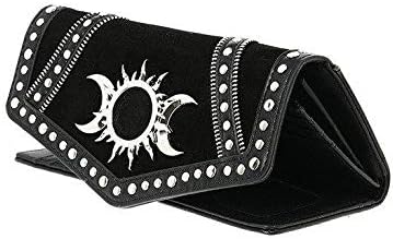 Triple Goddess Wallet Clutch Bag, black, S