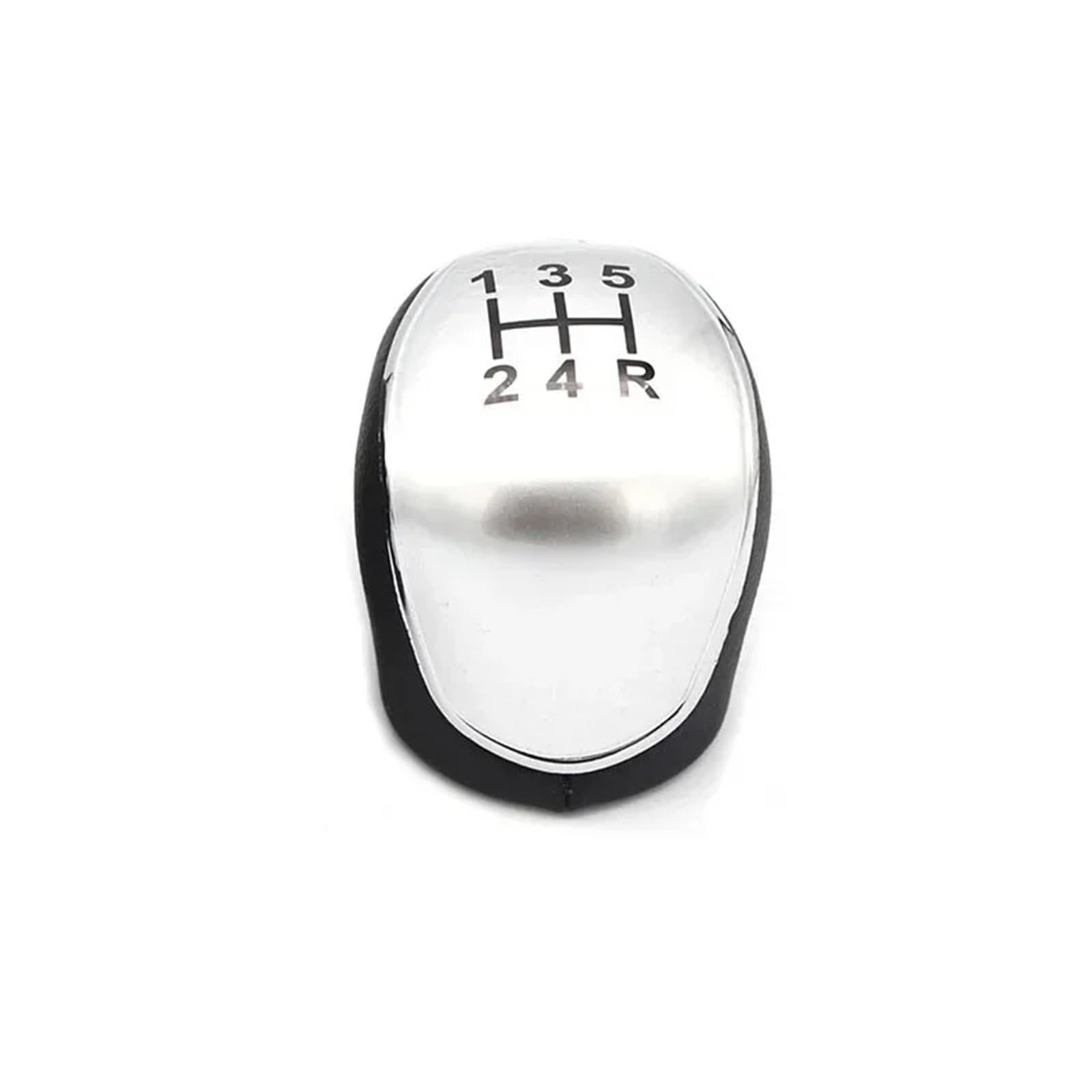 Bwsdmzjqrt 5-Speed Silver Car Gear Shifter Knob For Mondeo 4 Mk4 Transit Tourneo Connect Auto Accessories 5/6 Car Leather Gear Shift Knob(5-Speed Silver)
