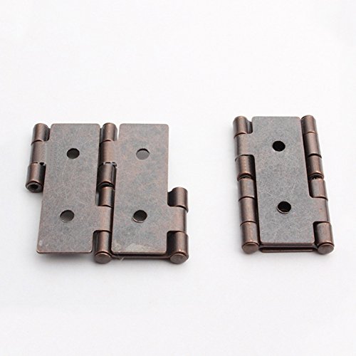 Yes Time 8 Pcs 47X47Mm Double Acting Hinges Furniture Folding Screen Hinges, Antique Red #TOP2