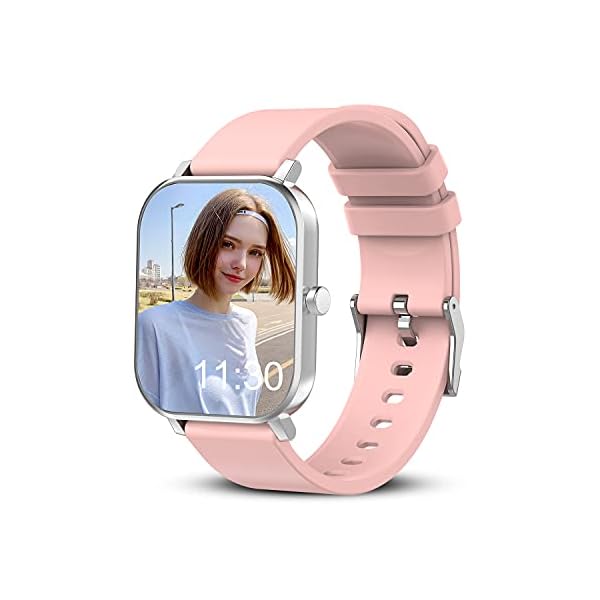 Smart Watch for Android Phones Compatible with iPhone Samsung, 1.69" Full Touch Screen Smartwatch with Heart Rate Monitor, Sleep Tracker, Message Call Reminder, Stopwatch, Fitness Tracker for Women