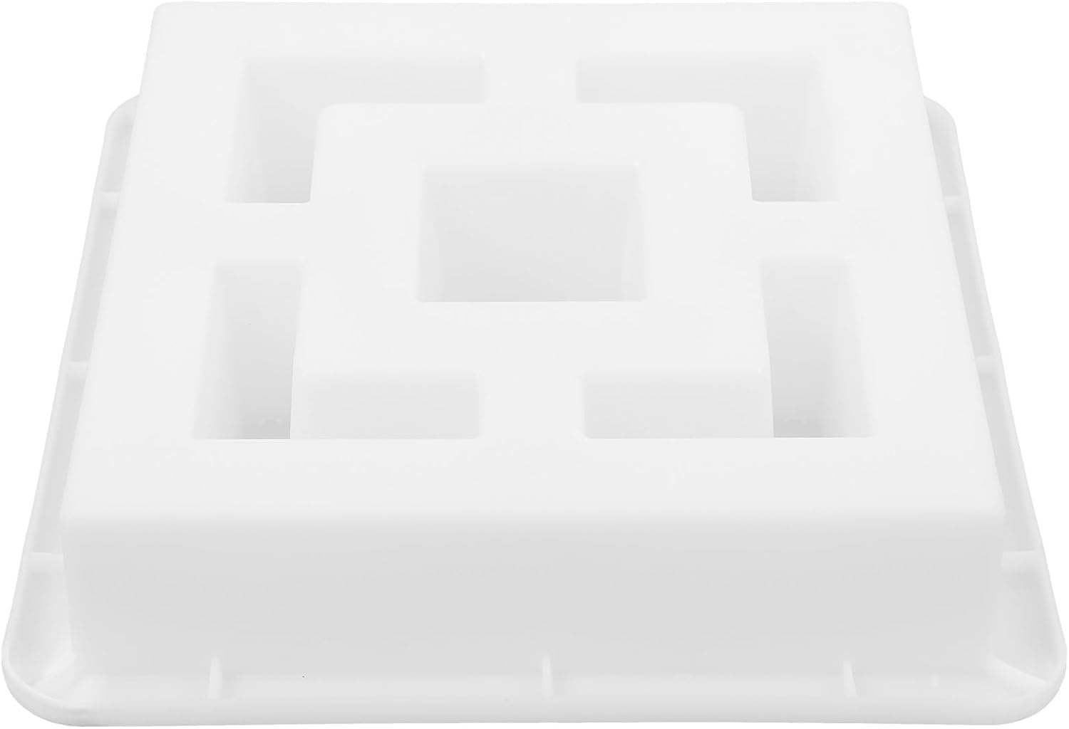 Lattice Window Concrete Mold for DIY Garden Brick Decor White