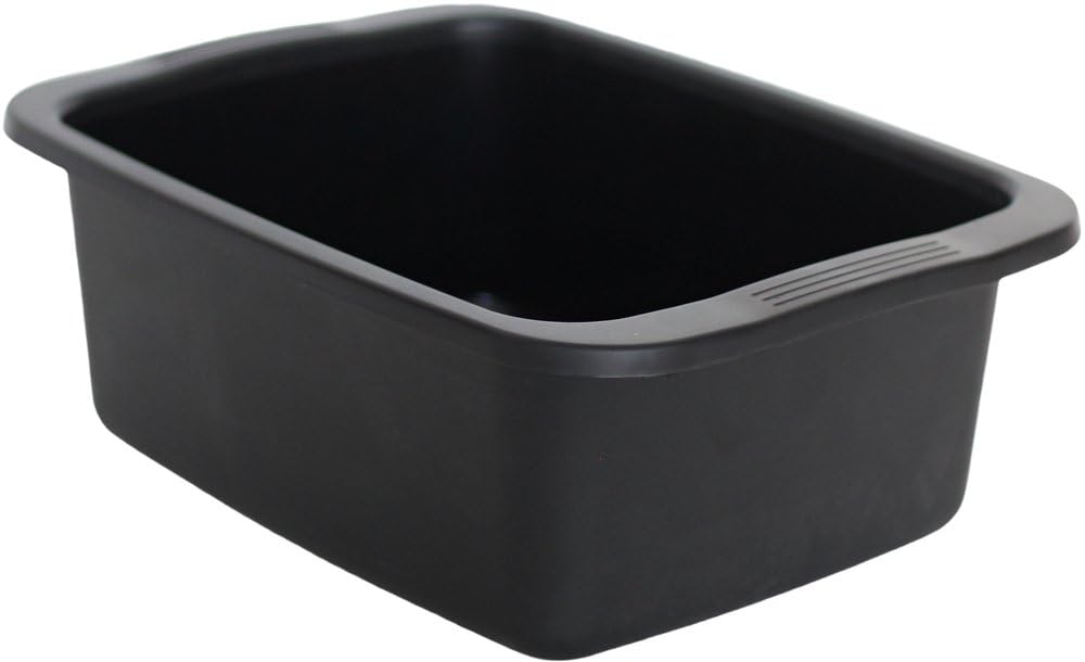 Macchiavelli catino rettangolare nero. Bacinella in plastica di capacità 10L. Vaschetta multiuso misure 42 x 31 x 15,5 cm