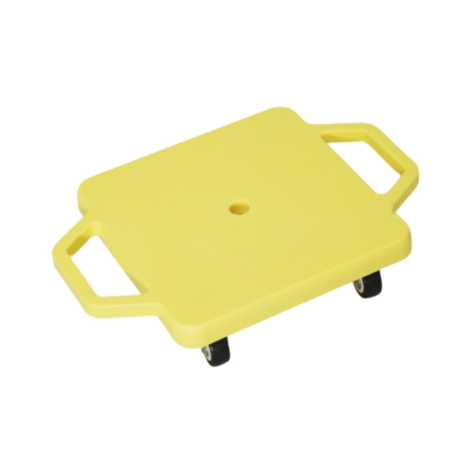 QSTDGVPW Indoor Scooter Board with Handles Sensory Training Early Education Square Floor Scooter for Indoor Outdoor Activities Home, Yellow