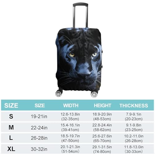 Carry on Luggage Cover Panther With Blue Eyes Suitcase Covers for Luggages Tsa Approved Travel Luggage Sleeve Protector Elastic Suitcase Protector Anti-Scratch Washable Fits 19-30 Inch Case -XL2