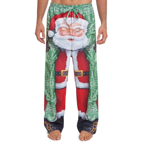 Dreamwave Christmas Santa Claus Adult Fleece Pajama Pants2