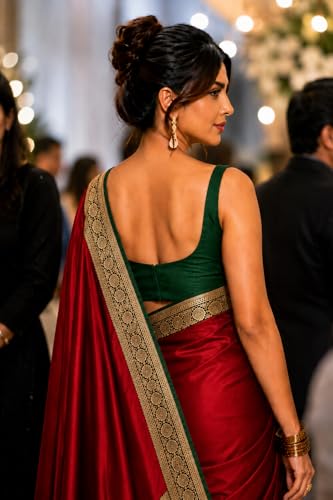 Image of Women's Glory Banarasi Satin Silk Saree for Women.