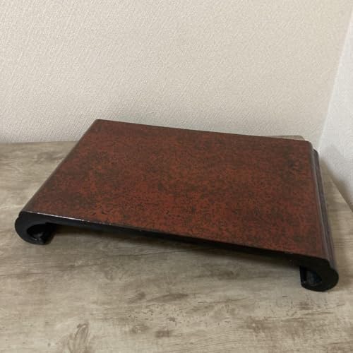 古花台 飾り台 巻き足 置物台 盆栽台〈検 津軽 金虫喰塗 木曽堆朱塗 木曽漆器