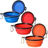 [Multiuso] La ciotola portatile per l'acqua per cani è un accessorio da viaggio essenziale per nutrire il tuo cane o animale domestico durante le passeggiate, il campeggio o i viaggi. Quando non è in uso, la ciotola pieghevole può essere utilizzata come frisbee.