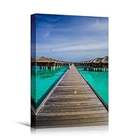 Canvas Wall Art Seaside Resort Beach Beach Blue Coastal Cool Photography Relax/Calm - 12x18 inches
