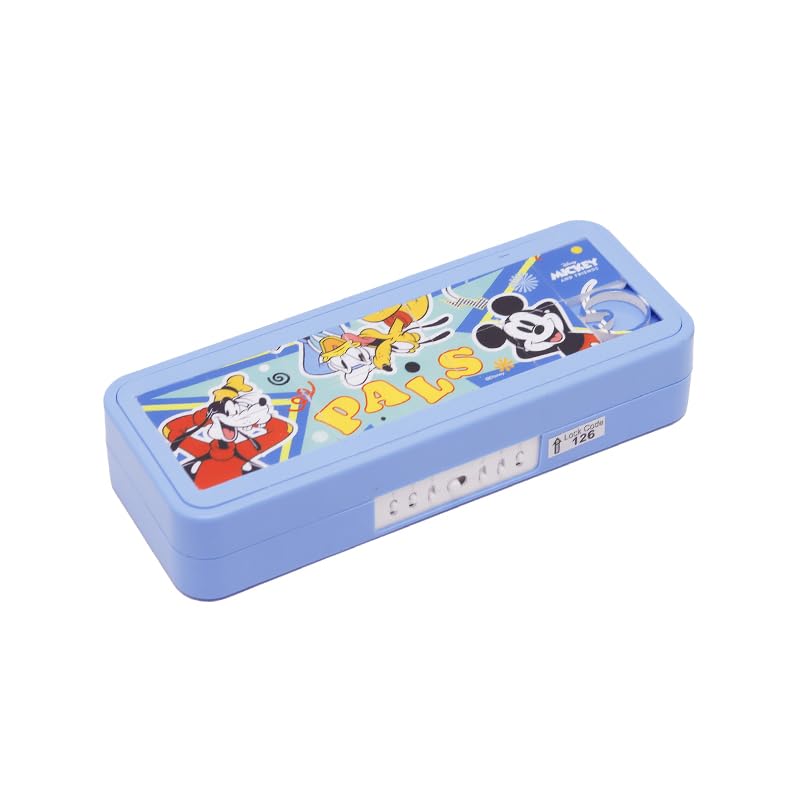 SKi Homeware Plastic Puzzle Pencil Box With Number Lock And Game, Perfect For School Children, An Ideal Gift For Kids - Mickey - Multicolor-image-4