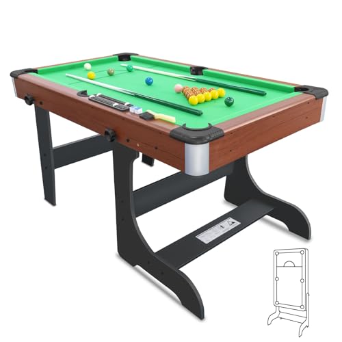 HLC Billardtisch klappbar mit kompletten Zubehör 154 * 77.5 * 81 cm DREI Farben, für Ihre Familie und ihre Kinder. grün