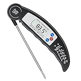 termometro de cocina digital profesional con sonda 💯【ALTA PRECISIÓN】: Las temperaturas de medición precisas de ± 1ºF aseguran que pueda cocinar la carne por completo sin que se cocine ni se queme. Es difícil lograr esta precisión incluso con un termómetro de pistola láser infrarrojo.