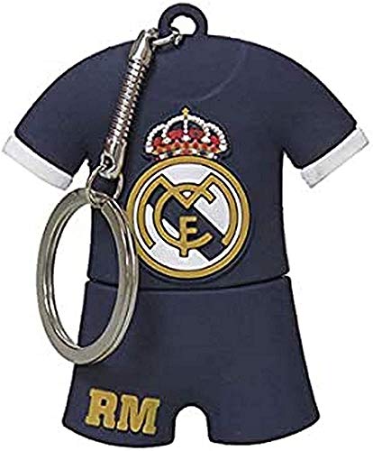 Real Madrid CF USB Pendrive 16 Go Matériau Rubber en Forme de T-Shirt Multicolore Produit Officiel (CyP Brands)