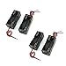 uxcell 2pcs Black 2-Layers 4 x 1.5V AAA Battery Holder Case Box w Wire Leads
