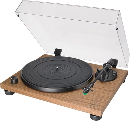 פטיפון איכותי אודיו טכניקה Audio-Technica LPW40WN Manual Belt Drive Vinyl Turntable Walnut