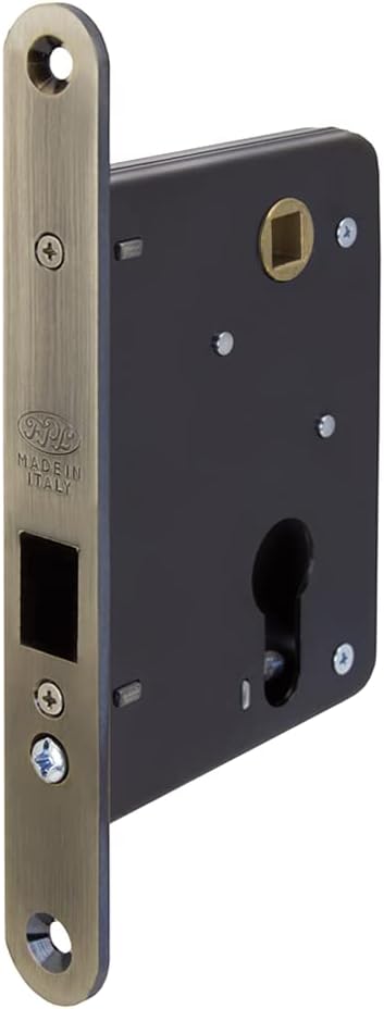 FPL Plaza Patio Sliding Door Lock - Antique Nickel (US15A), Right Hand, PLA-558-50-025HT31-134-RH-15A