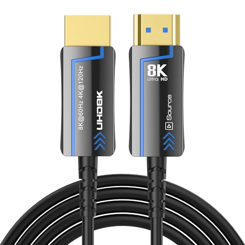 Câble HDMI fibre optique 8K idéal pour projecteur et box TV à 10m
