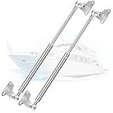 ARANA Stainless Gas Struts 15 inch 22.5lbs, Marine Gas Struts 15 inch 100N with Brackets, Hydraulic Lift Support Hinges for Light Duty Cabinet Door Lid Tool Storage Box(Fit 18-25lb Lid), 2 Pcs