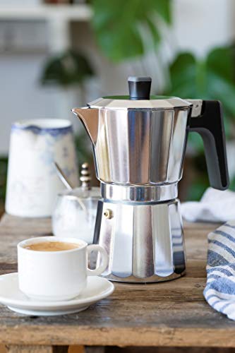 BRA Perfecta - Italienische Induktionskaffeemaschine, Aluminium, 6 Tassen Fassungsvermögen, Silber – Bild 8