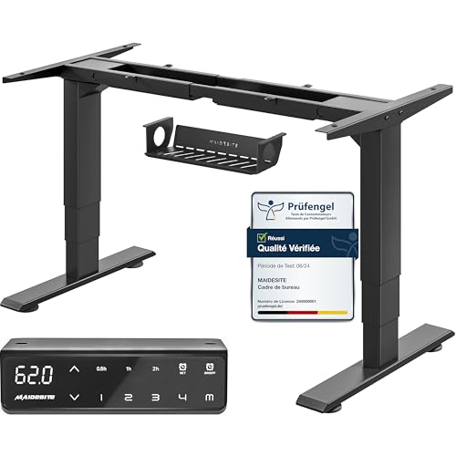 MAIDeSITe T2 Pro Plus Bureau Assis Debout Electrique Cadre de Bureau Réglable en Hauteur...