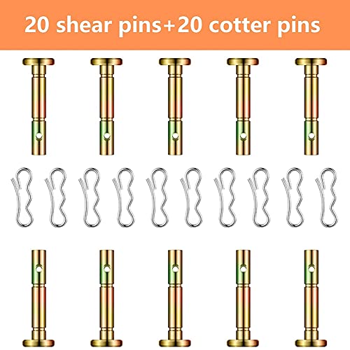 berjalan 40 Stück Scherstifte und Bolzenstifte 738-04124 und 714-04040 Set mit Scherenstiften und Federstift für Fliegenverriegelung