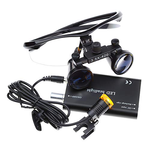 ✅ 10 Best Dental Loupes With Light 3 Black 3.5X420mm Surgical Loupe Magnifier Binocular Magnifier