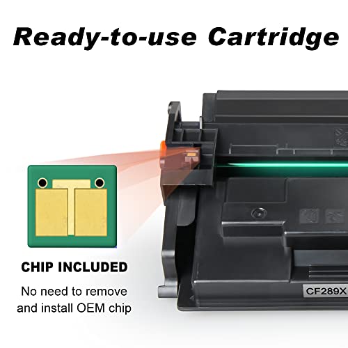 Toner HP 89X CF289X avec puce noire v4ink pour imprimante LaserJet Enterprise M507 M528 - 3