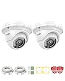 ZOSI 2pack 5MP Add-on PoE Security Cameras, Outdoor Indoor Home H.265+ Video Surveillance Dome Camera IP66 Waterproof, Night Vision, Motion Detection, Only Compatibale POE NVR Camera System