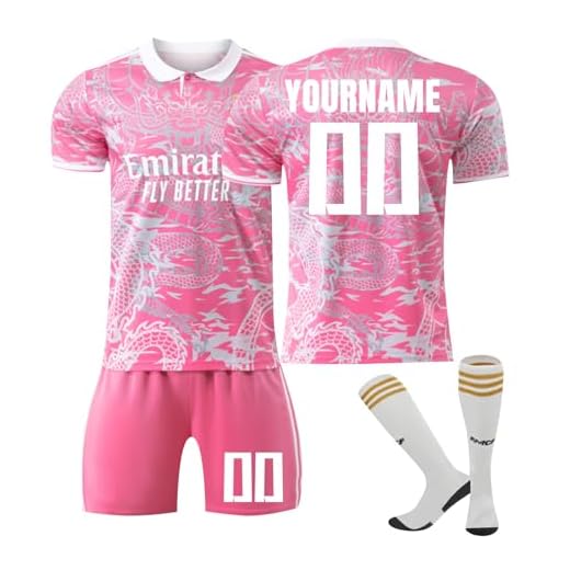 Générique Maillot De Foot Personnalisé Enfants Football Maillots De Soccer 24 25 Home Away avec Nom Et Numéro DIY T-Shirt Tenue De Sport Cadeau pour Garçon Et Homme
