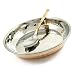 Special Authentic Traditional Indian Copper Steel Serving Plate With Spoon Tableware Dinnerware Kitchen Utensils