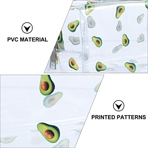 Lurrose Bolsa de Maquiagem Transparente Em Pvc Bolsa de Cosméticos Transparente de Abacate Estojo Es