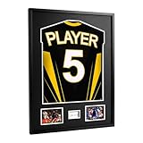 UXENI Marco para Camisetas de Fútbol 60x80 cm Marco Camisetas Futbol 3D de Aluminio con Plexiglás Irrompible para Camiseta Firmada Vitrina Expositora, Cuadro Deportivo para Colección y Regalo