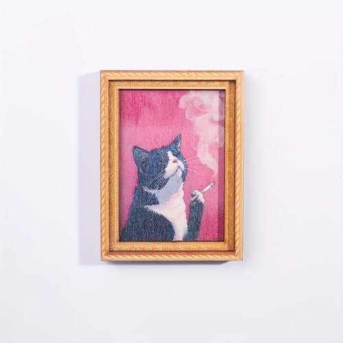 Imán decorativo para nevera con diseño de gato miniatura 4