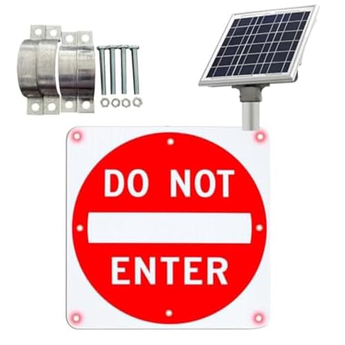 Señal de tráfico reflectante LED solar de 30 pulgadas para control vial 2
