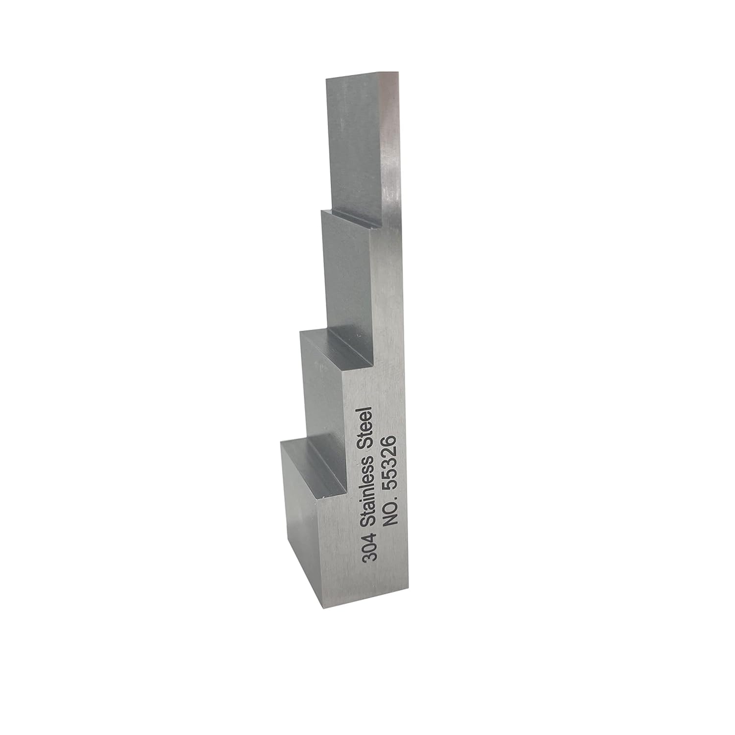 4 Step 304 Stainless Steel Calibration Test Block 3mm 5mm 10mm 15mm for Ultrasonic Thickness Gauge Thickness and Linearity Calibration in NDT