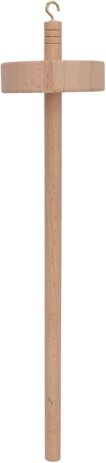 Syrisora Wooden Drop Spindle Top Whorl Wheel Yarn Spindle Yarn Making Hand Carved Wooden Spindles Tool for Beginners