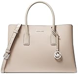 Michael Kors Ruthie Large Satchel, Silver-Tone Hardware/Light Sand