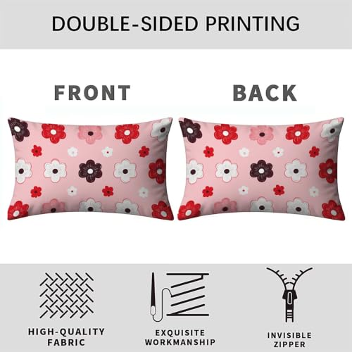 Taie Oreiller 70 x 90 Imperméable : Housse de Coussin Fleur Anti-Tache - 6