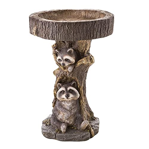 Bain d'oiseau déco raton laveur, cadeau idéal pour jardinier - 6