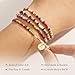 Turandoss Gifts for Women Teen Girls, Colorful Boho Beaded Initial Bracelet Trendy, Small K Letter Stack Bracelets Jewelry for Girls, Birthday Gifts for Girl Age 6 7 8 9 10 Years Old
