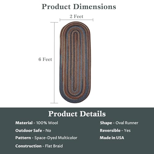 Rhody-Rug-Astoria-AS82-Black-Rock-2-x-6-Oval-Runner-Durable-Braided-Area-Rug-Home-Decor-Floor-Mat-or-Kitchen-Rug-Easy-Care-Ideal-for-High-Traffic-Areas-Made-in-USA Rhody Rug Astoria AS82 Black Rock 2 x 6 Oval Runner Durable Braided Area Rug Home Decor Floor Mat or Kitchen Rug Easy Care Ideal for High Traffic Areas Made in USA