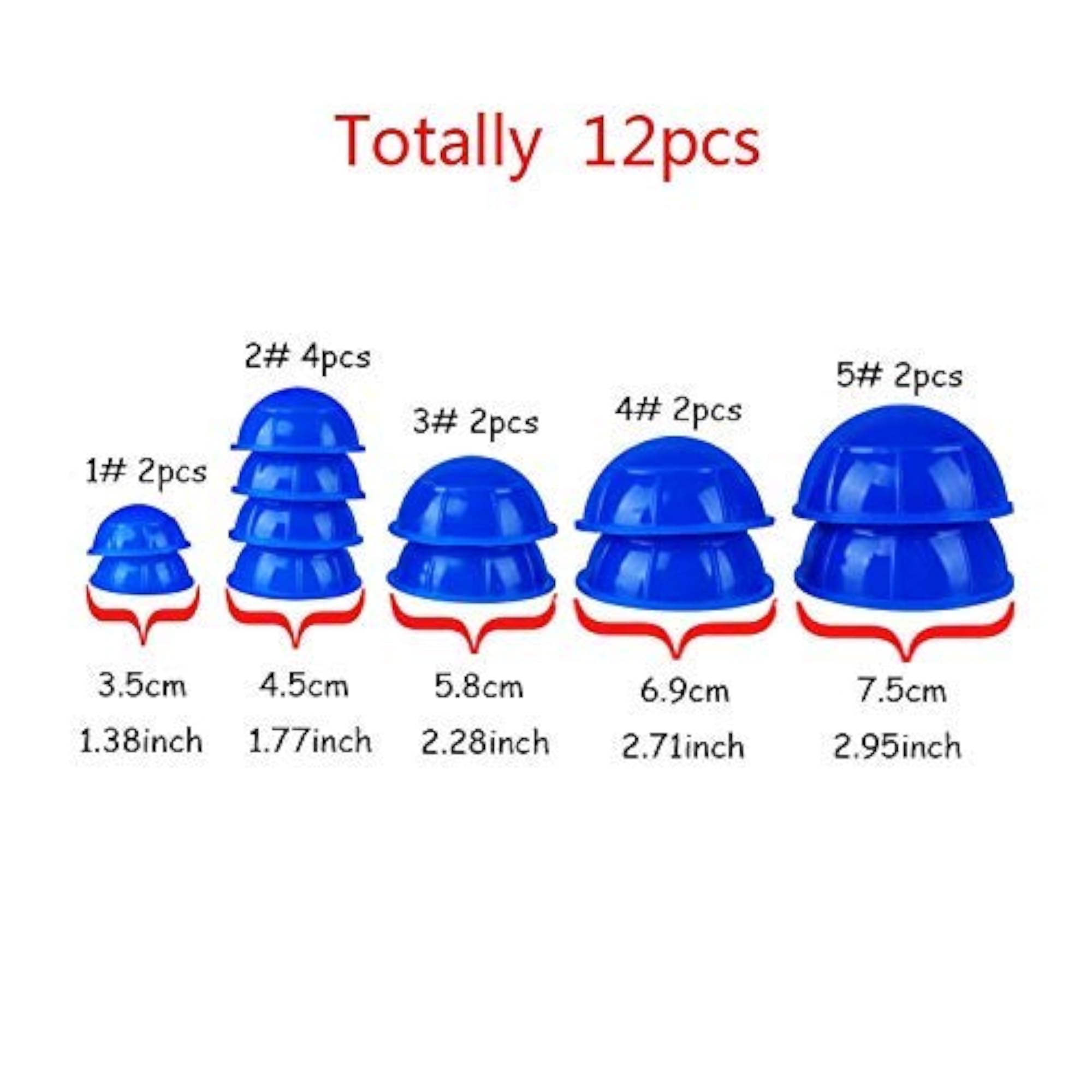 Vacuum Cupping Set, 12pcs Therapy Cans