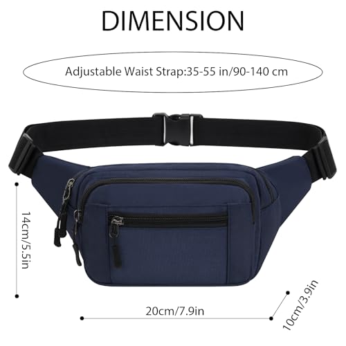 Bauchtasche für Herren Damen wasserdichte Gürteltasche mit 5 Einzelfächern Hüfttaschen für Reise Wanderung Hundespaziergänge und Outdoor-Aktivität