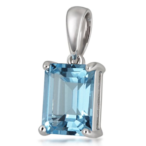 Preisvergleich Produktbild Goldmaid Damen-Anhänger Blue Lagoon 375 Weißgold 1 Blautopas Schmuck