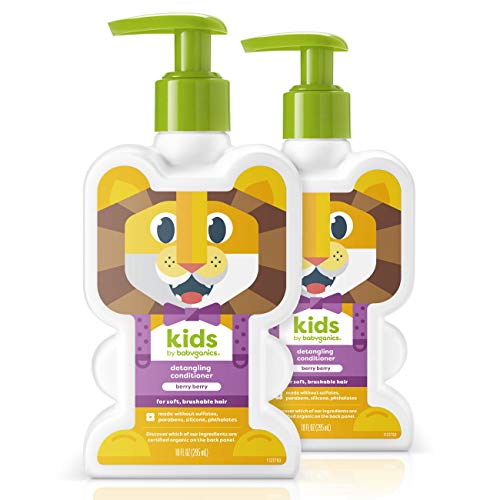 Kids by Babyganics Conditioner, Berry Berry, Tear-Free, 10 Fl Oz (Pack of 2)