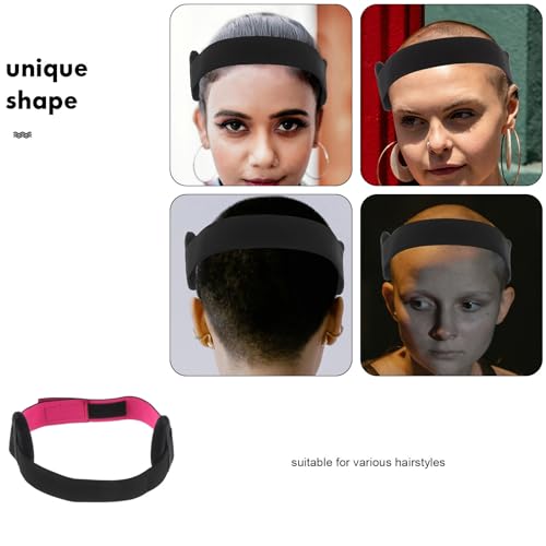 Hemobllo Bandeau Élastique Dentelle pour Postiche avec Protection Auditive Ronde, Ajustable et Antidérapant, Mixte, pour Sport et Usage Quotidien, Bande de Fixation en Velours Double – vue 3